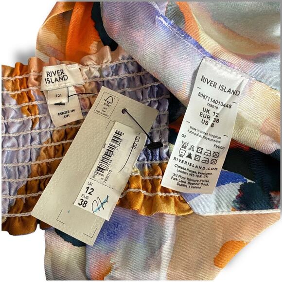 River Island Eco Couture Silky Halterneck Wrap Crop Top NWT - Picture 8 of 8